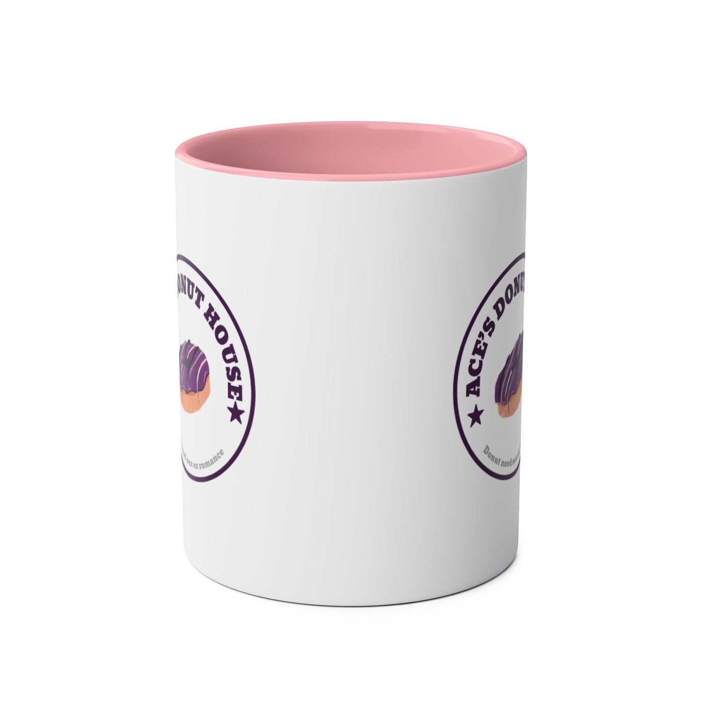 Mug - Asexual Pride Donut Pun Two-Tone Coffee Mug, 11oz