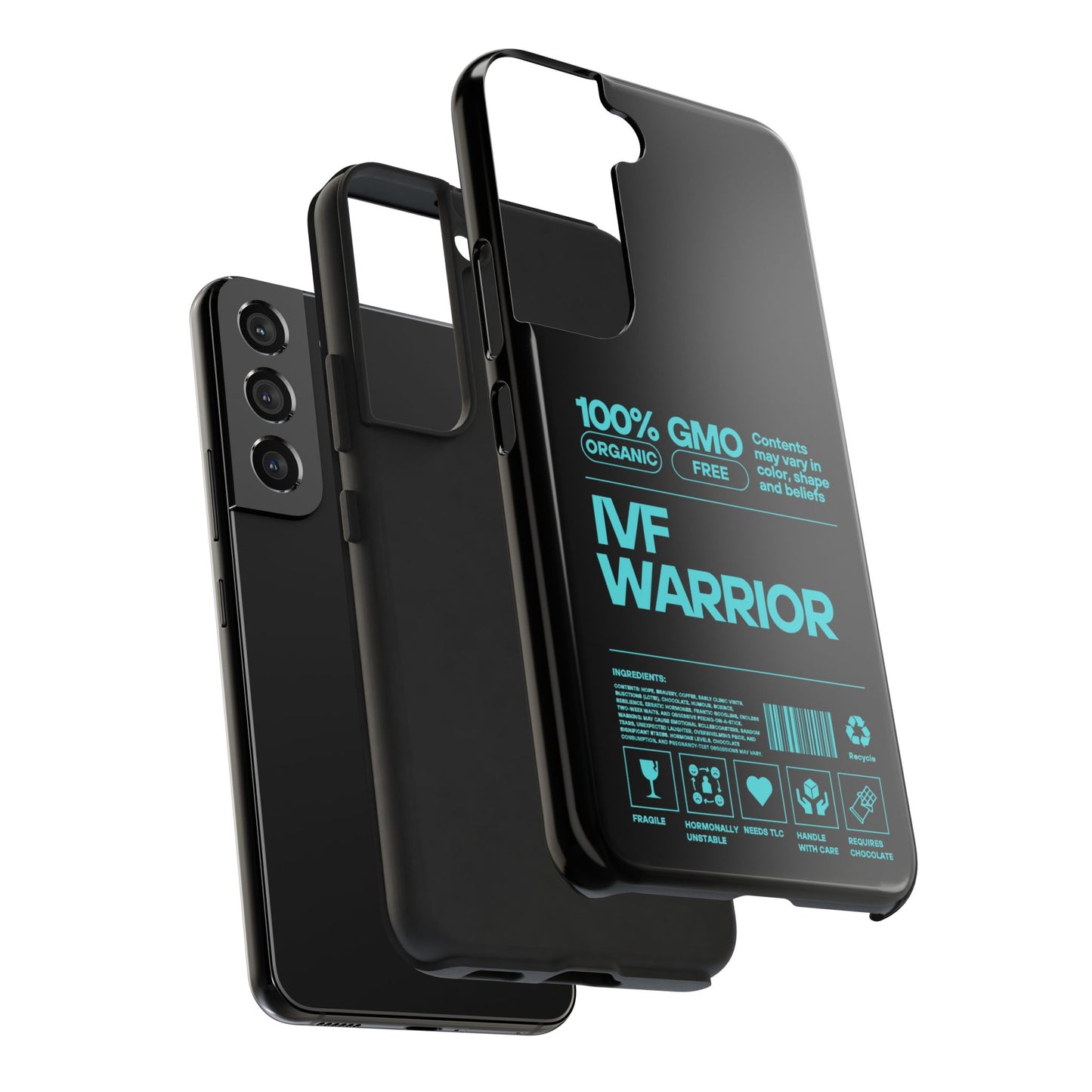 Mint IVF Warrior Tough Phone Case - Empowering Gift for Fertility Journey, IVF Support, Organic Design, Personalized Cases, Motivational Art