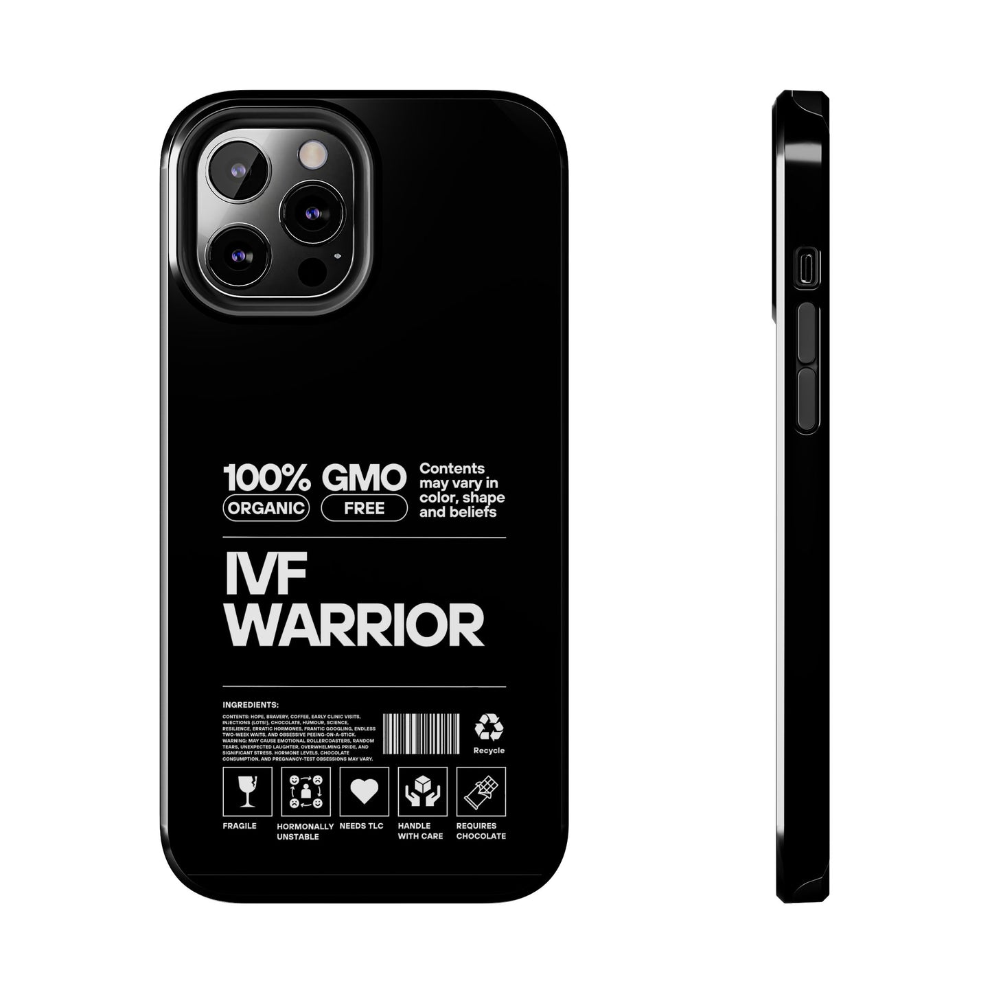 IVF Warrior Tough Phone Case - Empowering Gift for Fertility Journey, IVF Support, Organic Design, Personalized Cases, Motivational Art