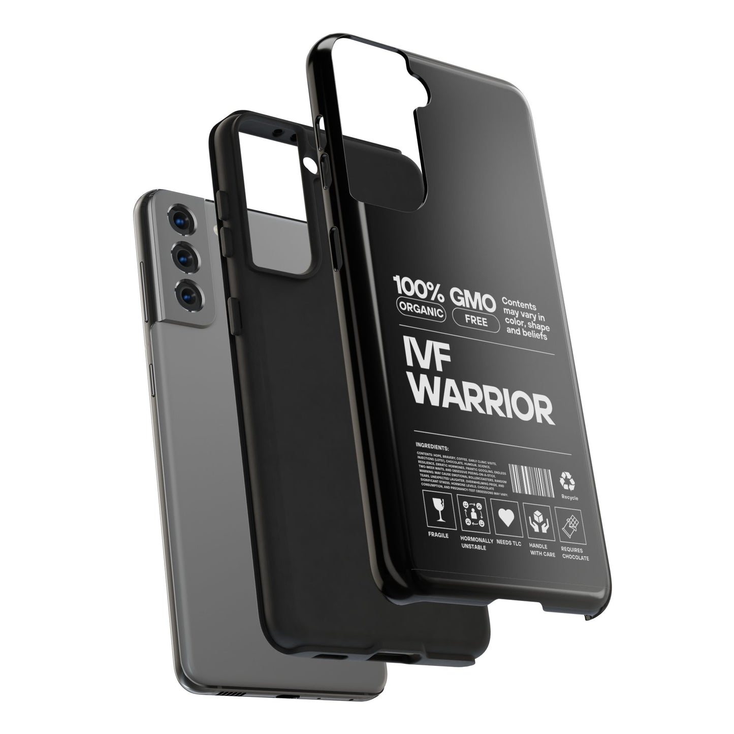 IVF Warrior Tough Phone Case - Empowering Gift for Fertility Journey, IVF Support, Organic Design, Personalized Cases, Motivational Art