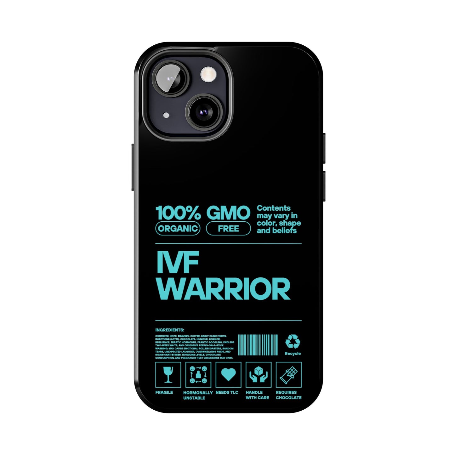 Mint IVF Warrior Tough Phone Case - Empowering Gift for Fertility Journey, IVF Support, Organic Design, Personalized Cases, Motivational Art