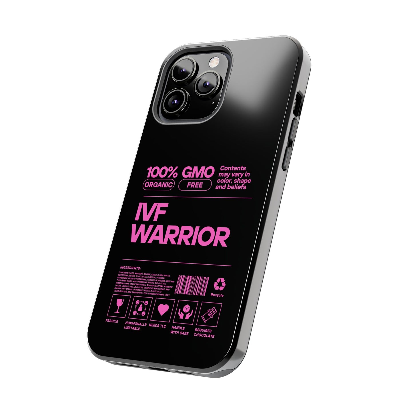 IVF Warrior Tough Phone Case - Empowering Gift for Fertility Journey, IVF Support, Organic Design, Personalized Cases, Motivational Art