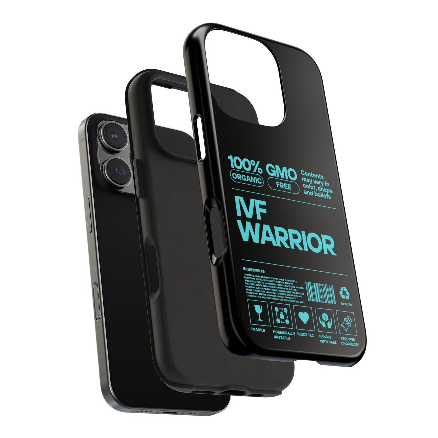 Mint IVF Warrior Tough Phone Case - Empowering Gift for Fertility Journey, IVF Support, Organic Design, Personalized Cases, Motivational Art
