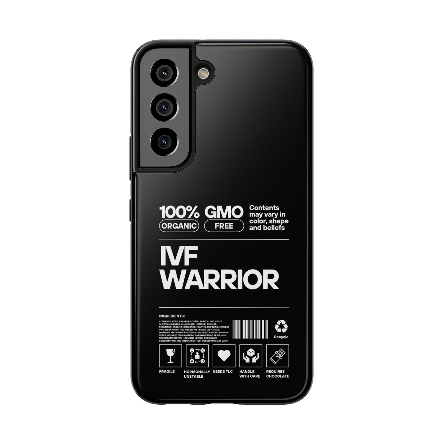 IVF Warrior Tough Phone Case - Empowering Gift for Fertility Journey, IVF Support, Organic Design, Personalized Cases, Motivational Art