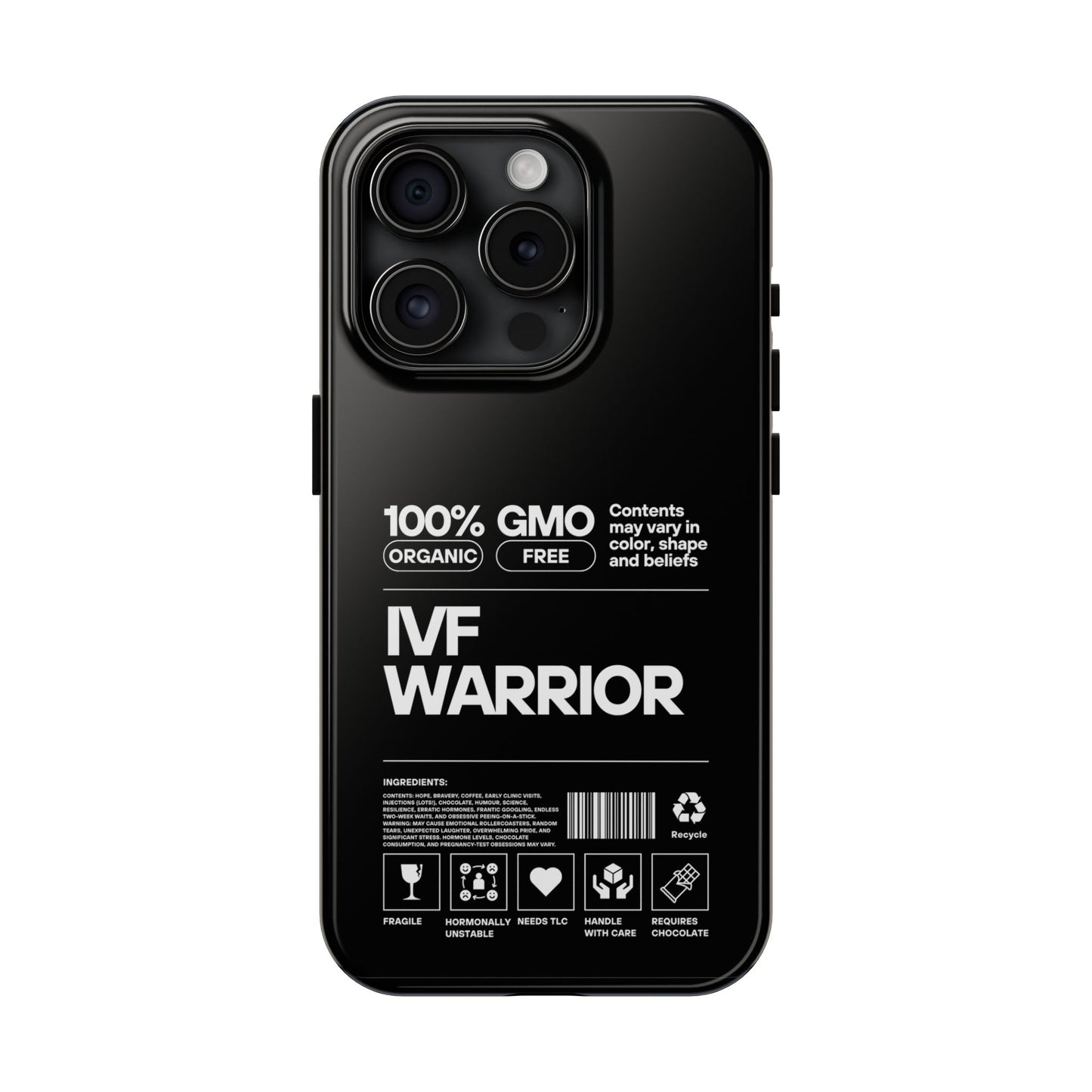 IVF Warrior Tough Phone Case - Empowering Gift for Fertility Journey, IVF Support, Organic Design, Personalized Cases, Motivational Art
