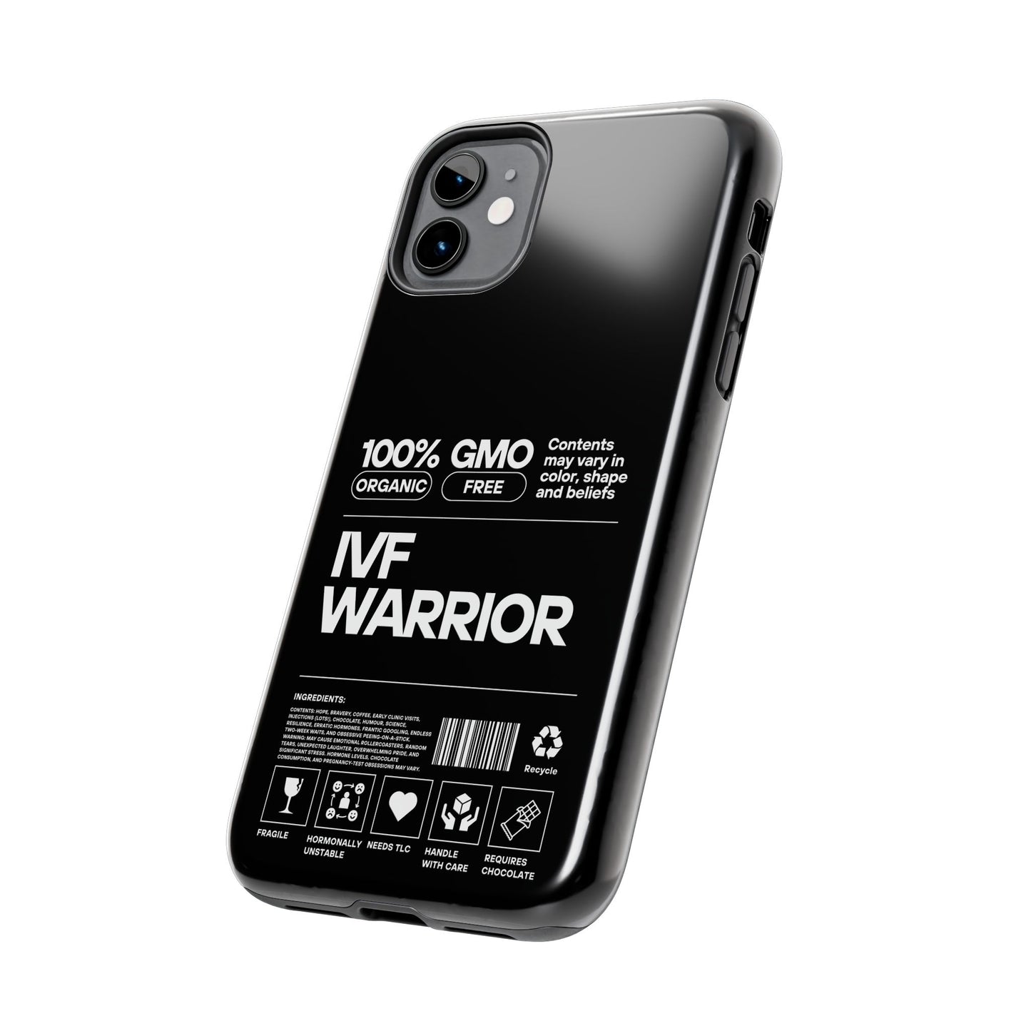 IVF Warrior Tough Phone Case - Empowering Gift for Fertility Journey, IVF Support, Organic Design, Personalized Cases, Motivational Art
