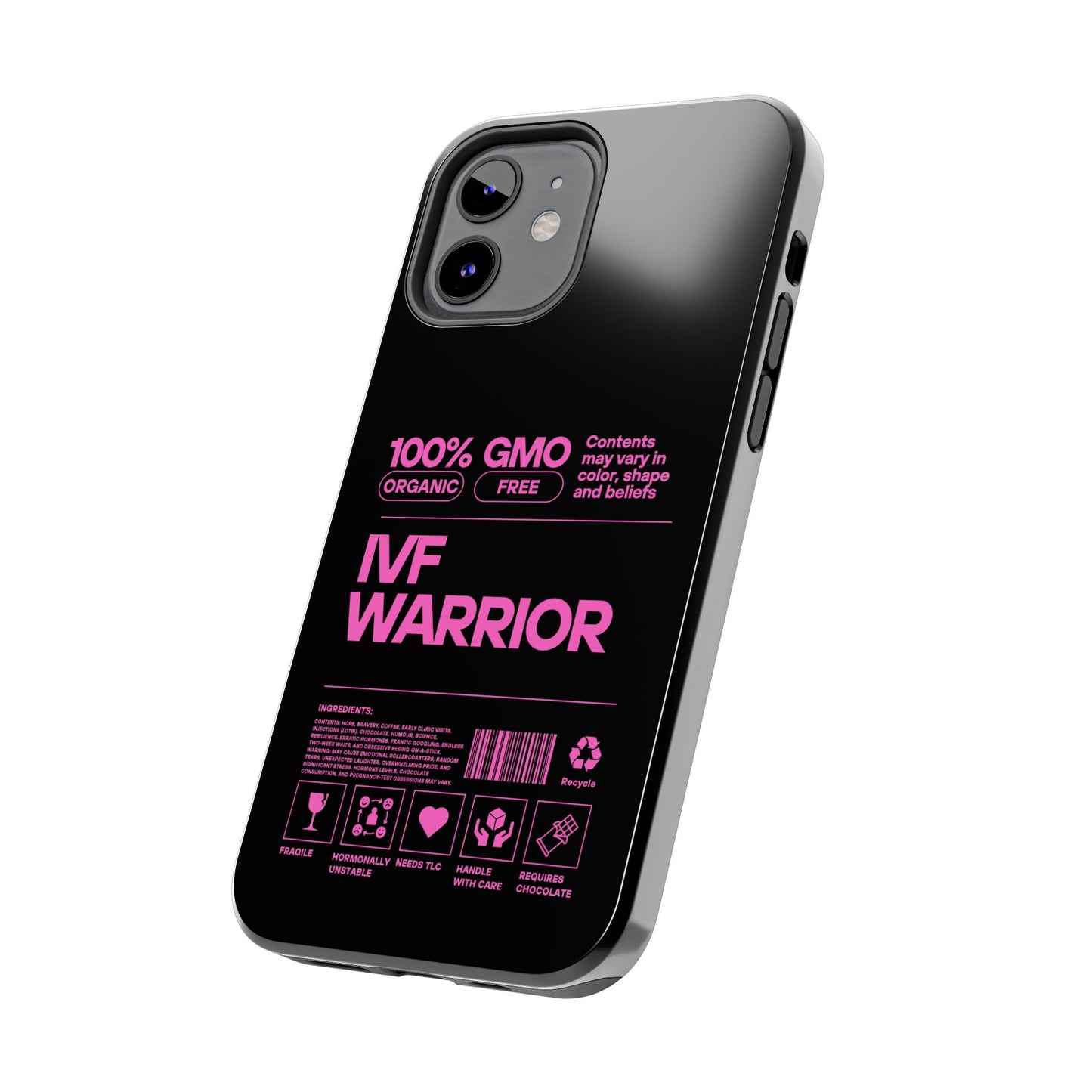 IVF Warrior Tough Phone Case - Empowering Gift for Fertility Journey, IVF Support, Organic Design, Personalized Cases, Motivational Art