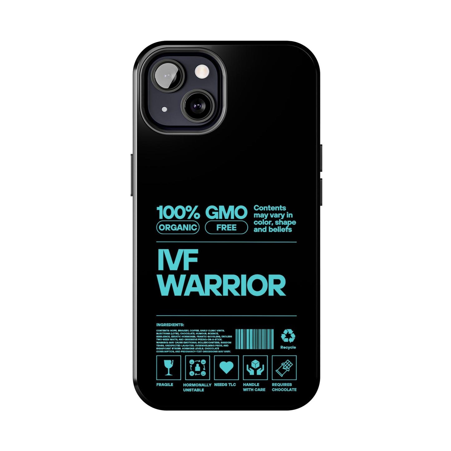 Mint IVF Warrior Tough Phone Case - Empowering Gift for Fertility Journey, IVF Support, Organic Design, Personalized Cases, Motivational Art