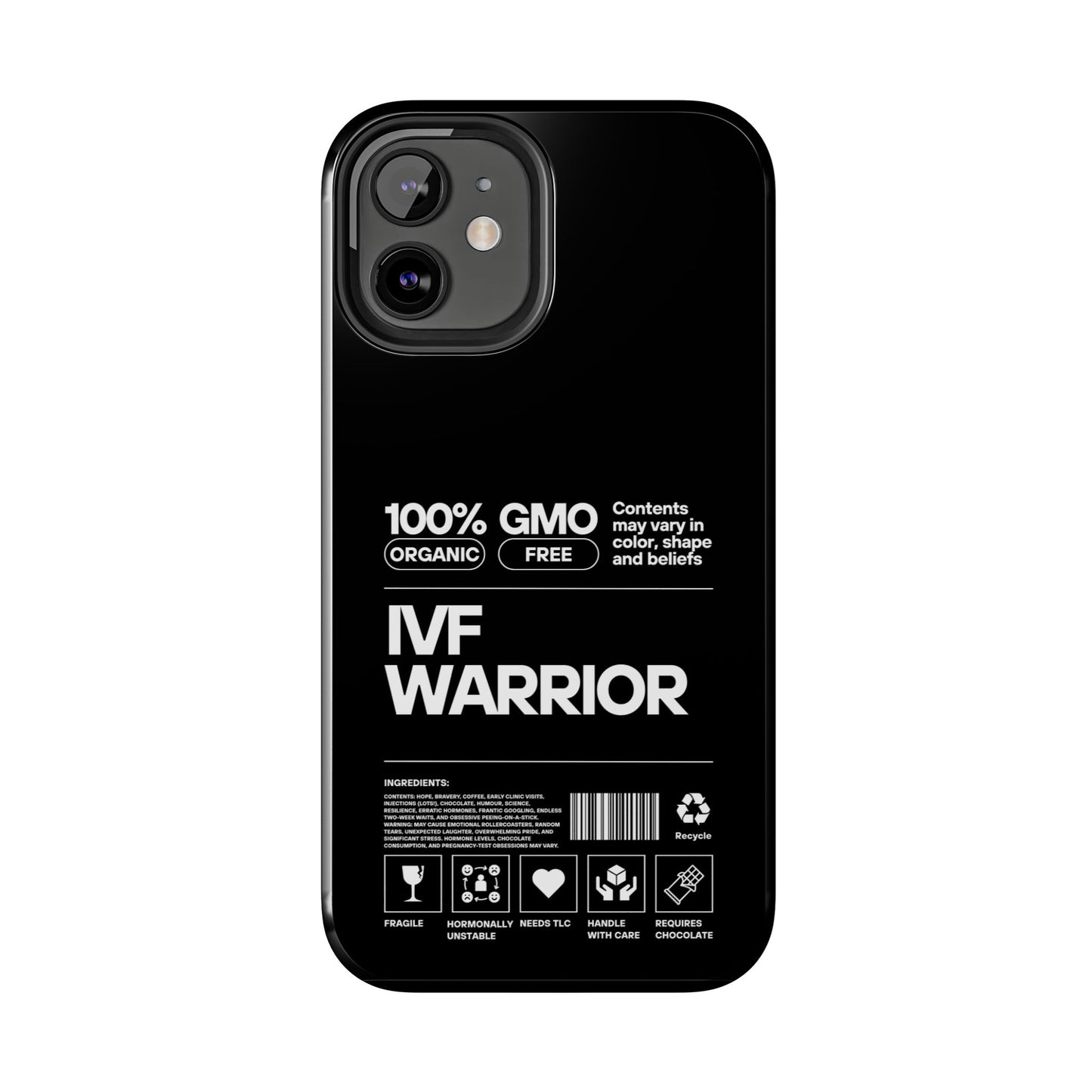 IVF Warrior Tough Phone Case - Empowering Gift for Fertility Journey, IVF Support, Organic Design, Personalized Cases, Motivational Art