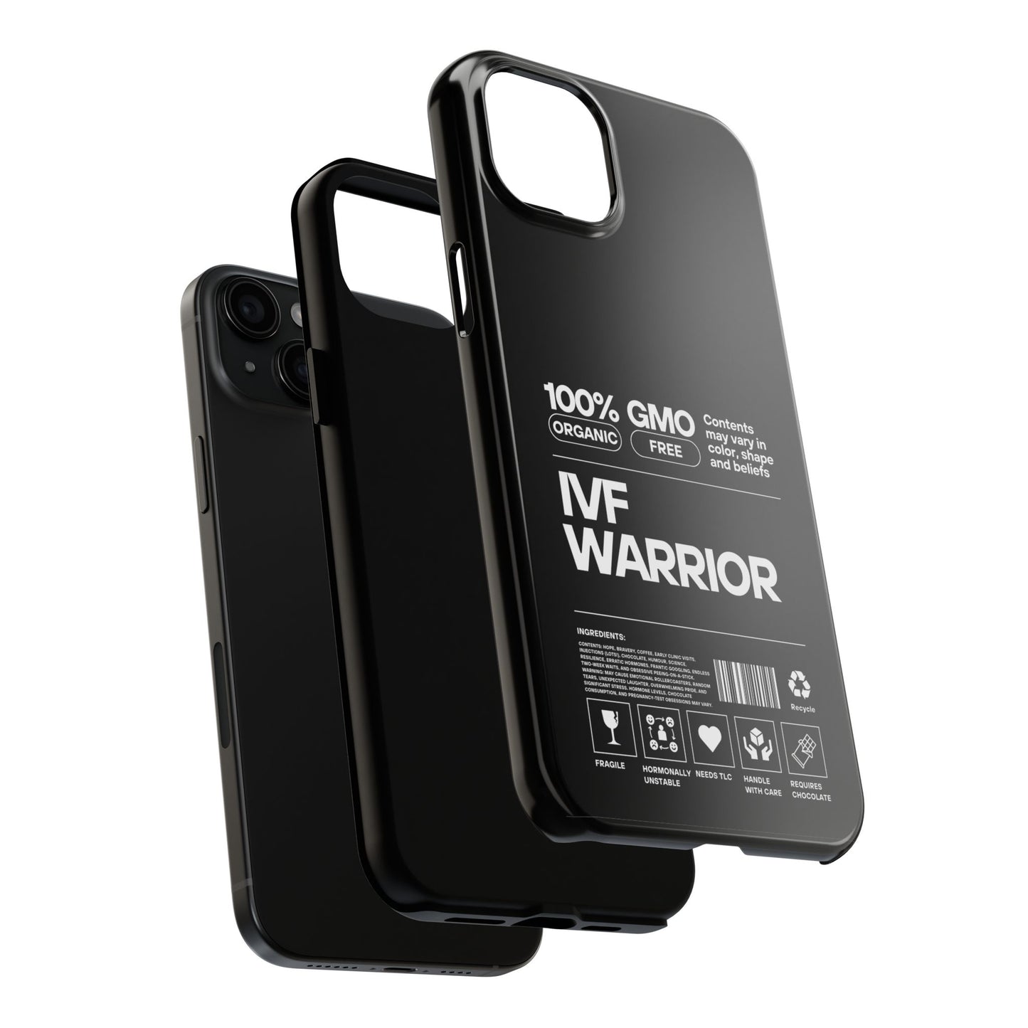 IVF Warrior Tough Phone Case - Empowering Gift for Fertility Journey, IVF Support, Organic Design, Personalized Cases, Motivational Art