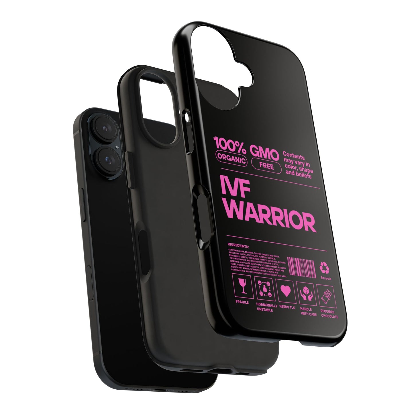 IVF Warrior Tough Phone Case - Empowering Gift for Fertility Journey, IVF Support, Organic Design, Personalized Cases, Motivational Art
