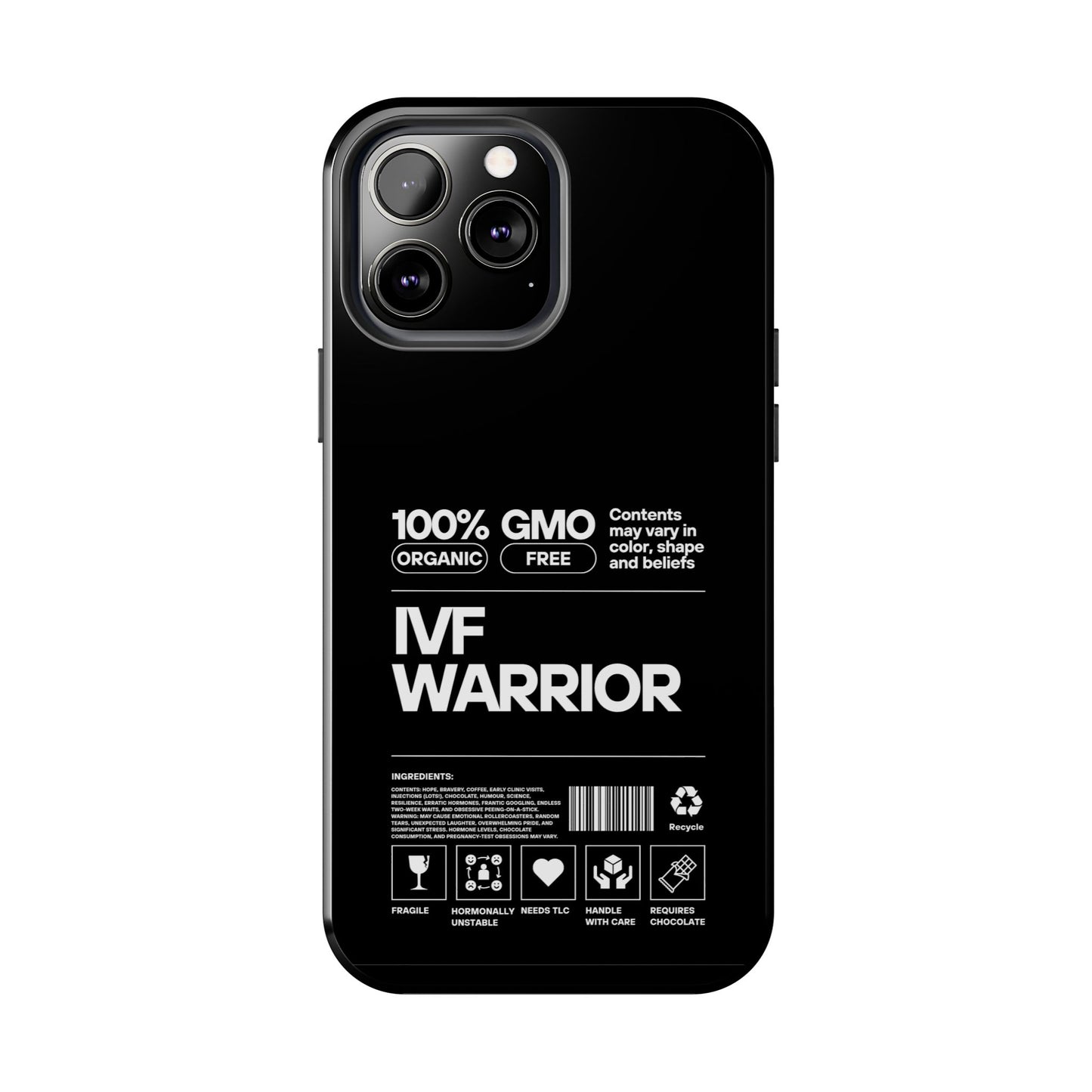 IVF Warrior Tough Phone Case - Empowering Gift for Fertility Journey, IVF Support, Organic Design, Personalized Cases, Motivational Art