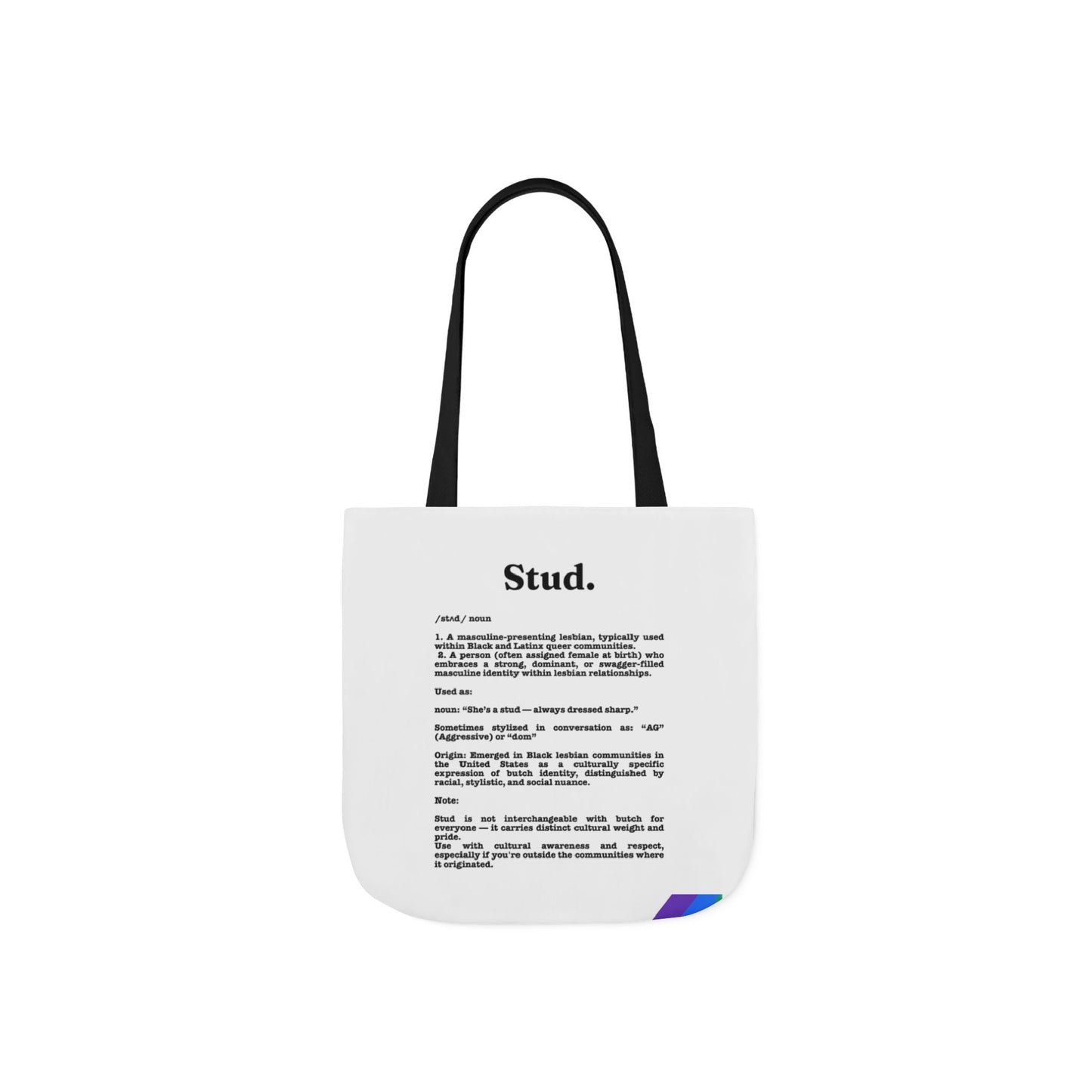 Stud Lesbian Pride Tote Bag