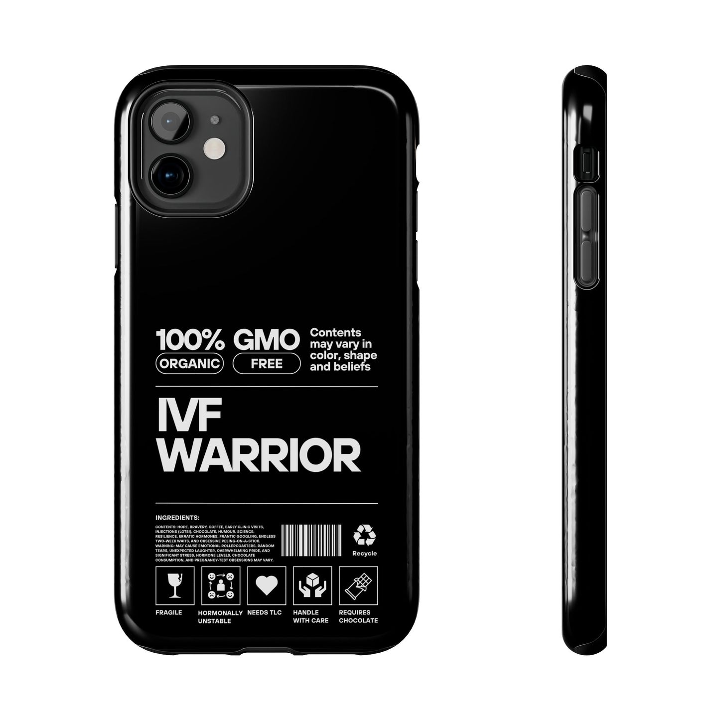 IVF Warrior Tough Phone Case - Empowering Gift for Fertility Journey, IVF Support, Organic Design, Personalized Cases, Motivational Art