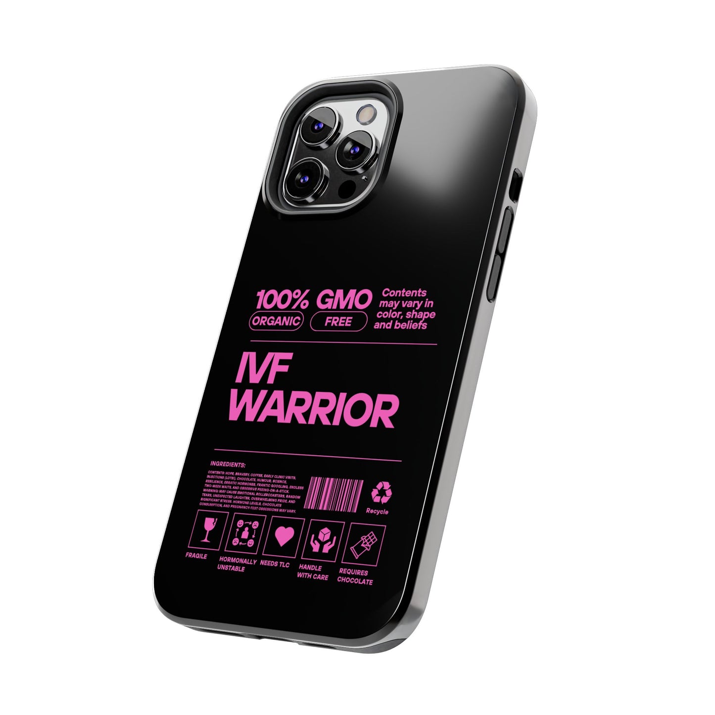 IVF Warrior Tough Phone Case - Empowering Gift for Fertility Journey, IVF Support, Organic Design, Personalized Cases, Motivational Art