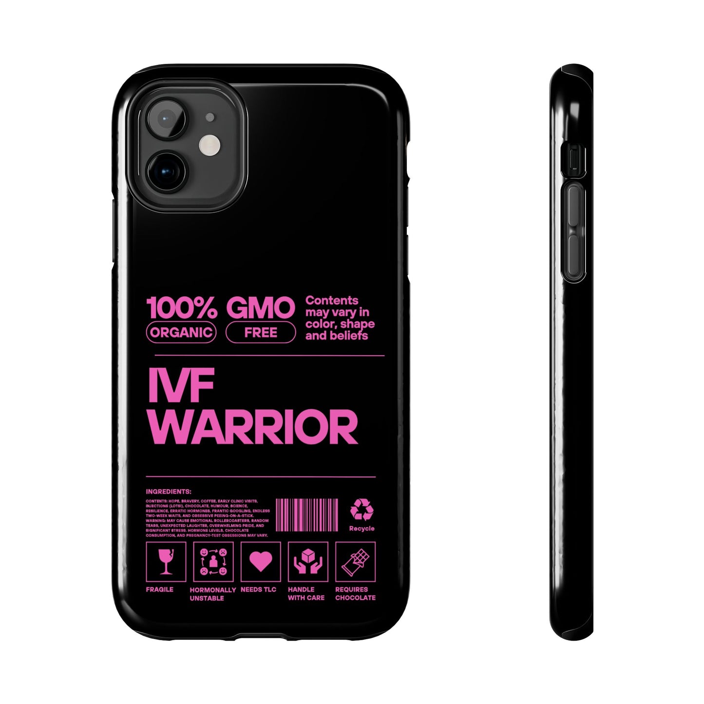 IVF Warrior Tough Phone Case - Empowering Gift for Fertility Journey, IVF Support, Organic Design, Personalized Cases, Motivational Art