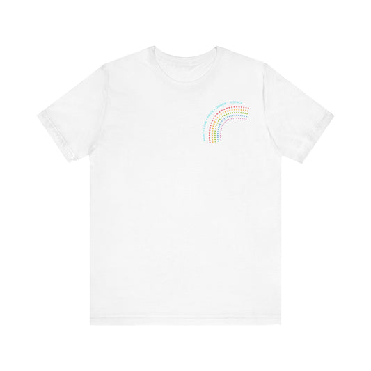 PRIDE MUMs Rainbow Dot Unisex Jersey Tee, Colorful T-Shirt Gift, Summer Fashion, LGBTQ+ Pride, Everyday Casual Wear, Vintage Style