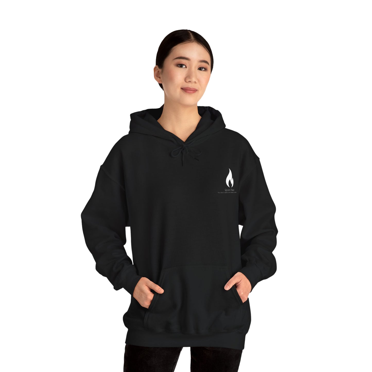 Quiet Flame Hoodie for Ace & Aro -Cozy Casual Hoodie with Fun Quote for Chill Days, Relaxed Sweatshirt for Friendship Days, Gift for Comfort Lovers, Ideal for Lounging, [...]