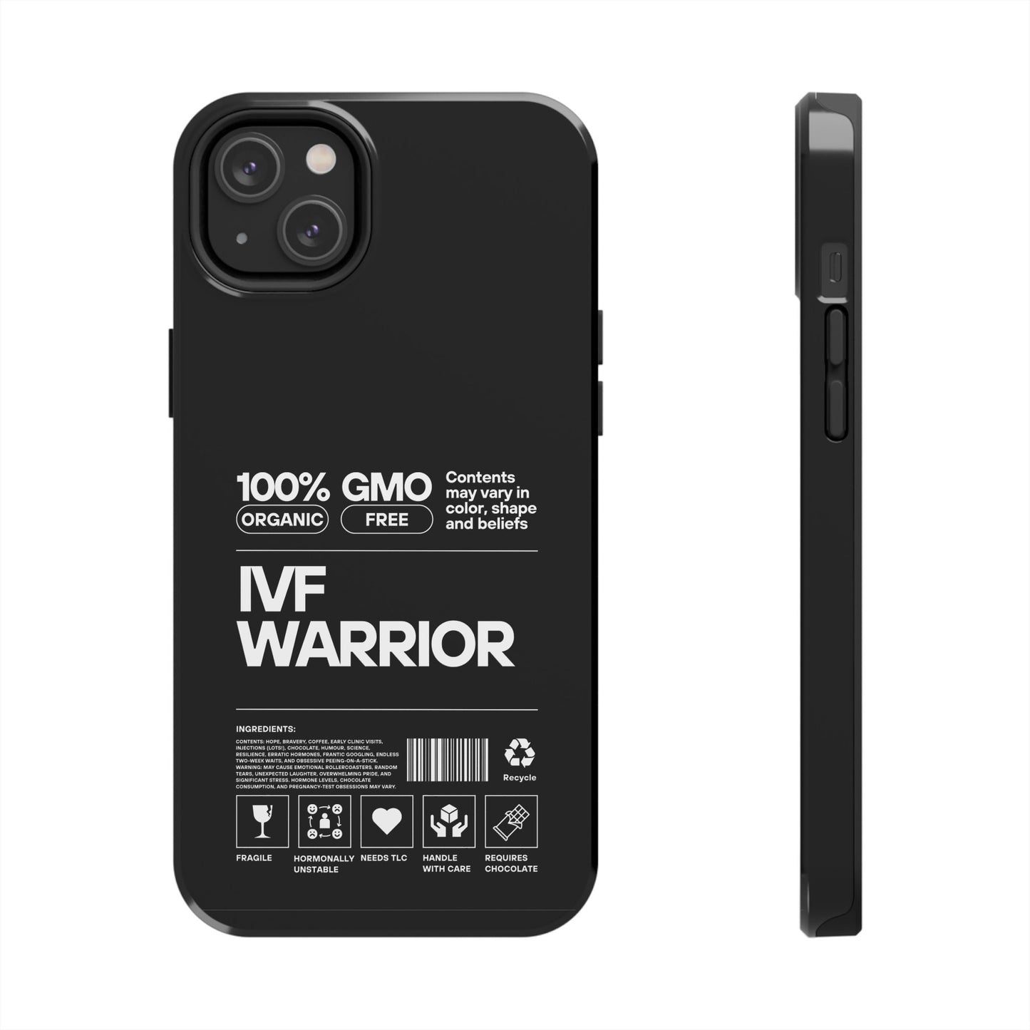 IVF Warrior Tough Phone Case - Empowering Gift for Fertility Journey, IVF Support, Organic Design, Personalized Cases, Motivational Art