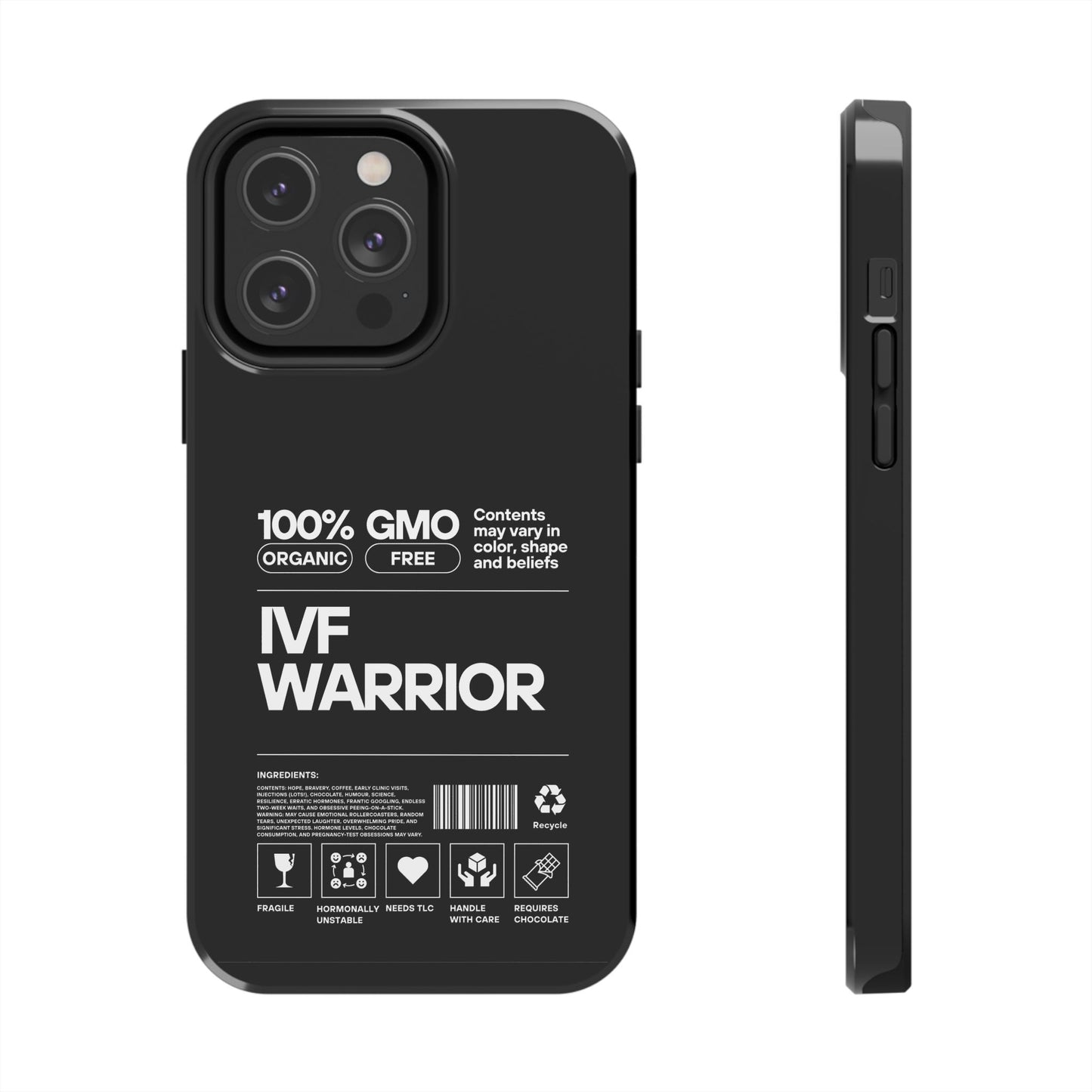 IVF Warrior Tough Phone Case - Empowering Gift for Fertility Journey, IVF Support, Organic Design, Personalized Cases, Motivational Art