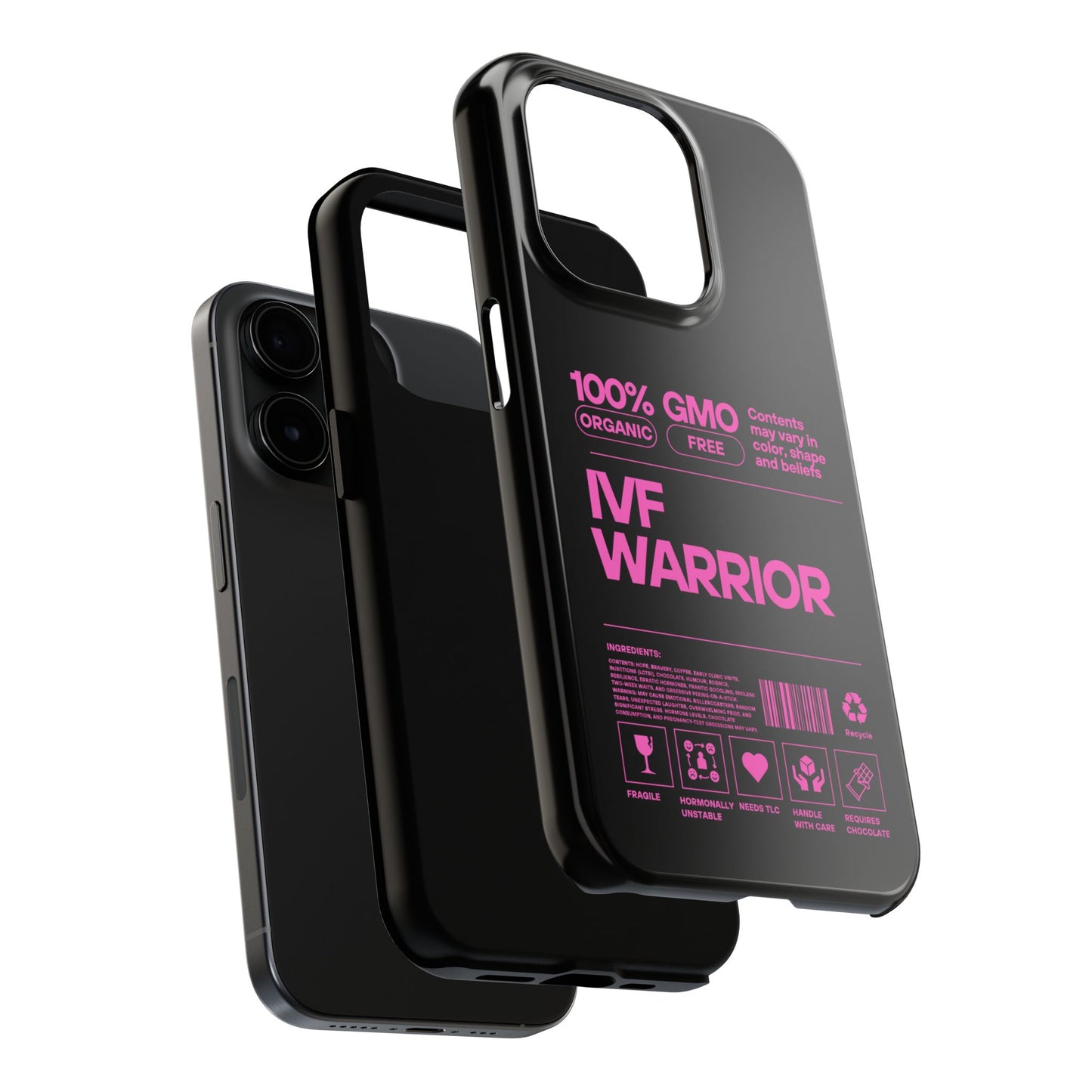 IVF Warrior Tough Phone Case - Empowering Gift for Fertility Journey, IVF Support, Organic Design, Personalized Cases, Motivational Art