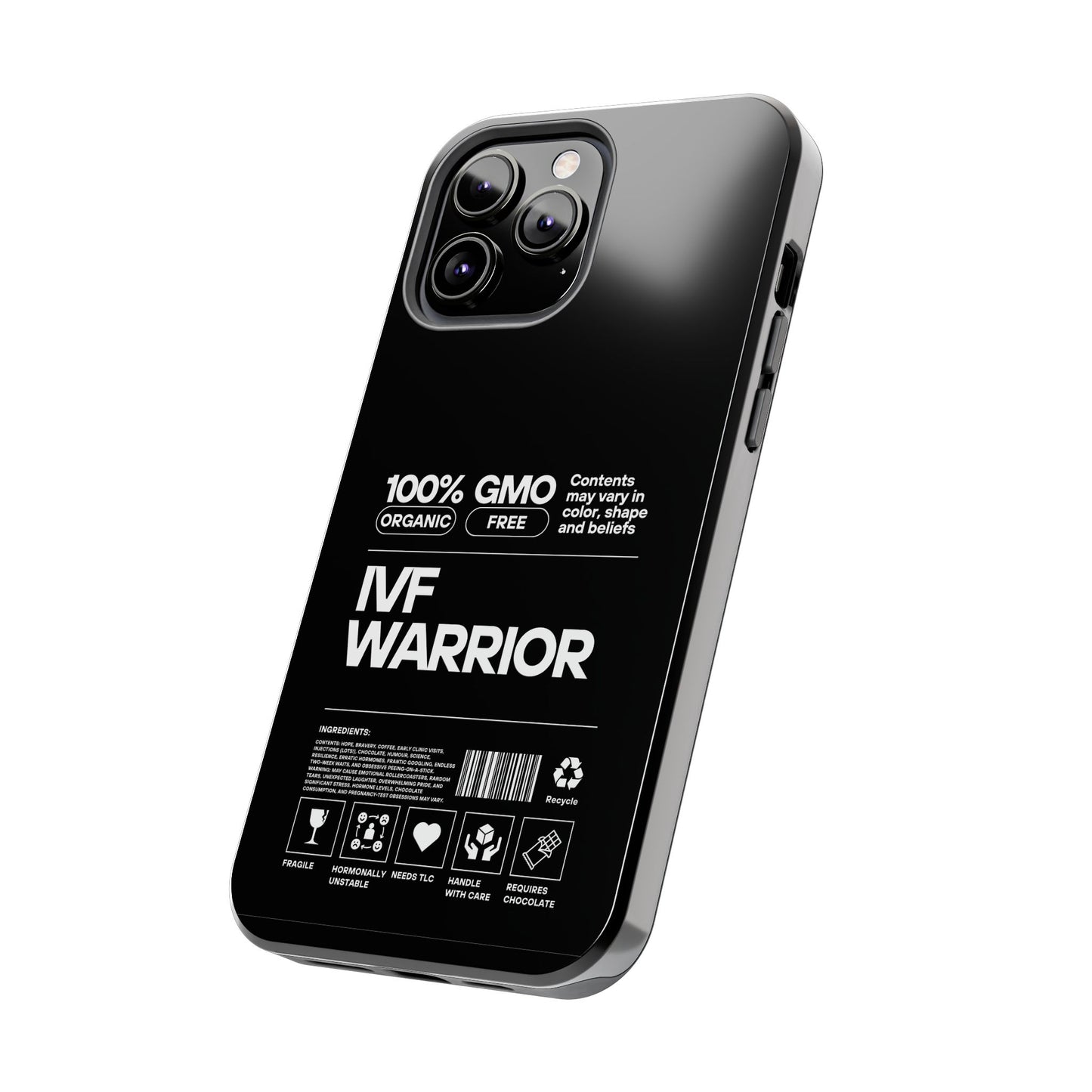 IVF Warrior Tough Phone Case - Empowering Gift for Fertility Journey, IVF Support, Organic Design, Personalized Cases, Motivational Art