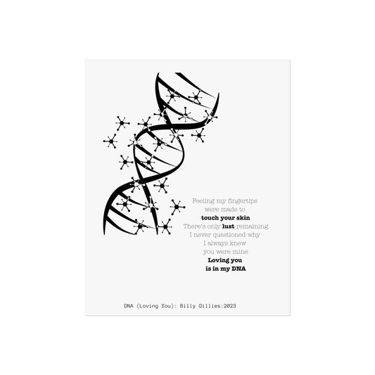 DNA Love Art Poster - Unique Wall Decor with Inspirational Quote