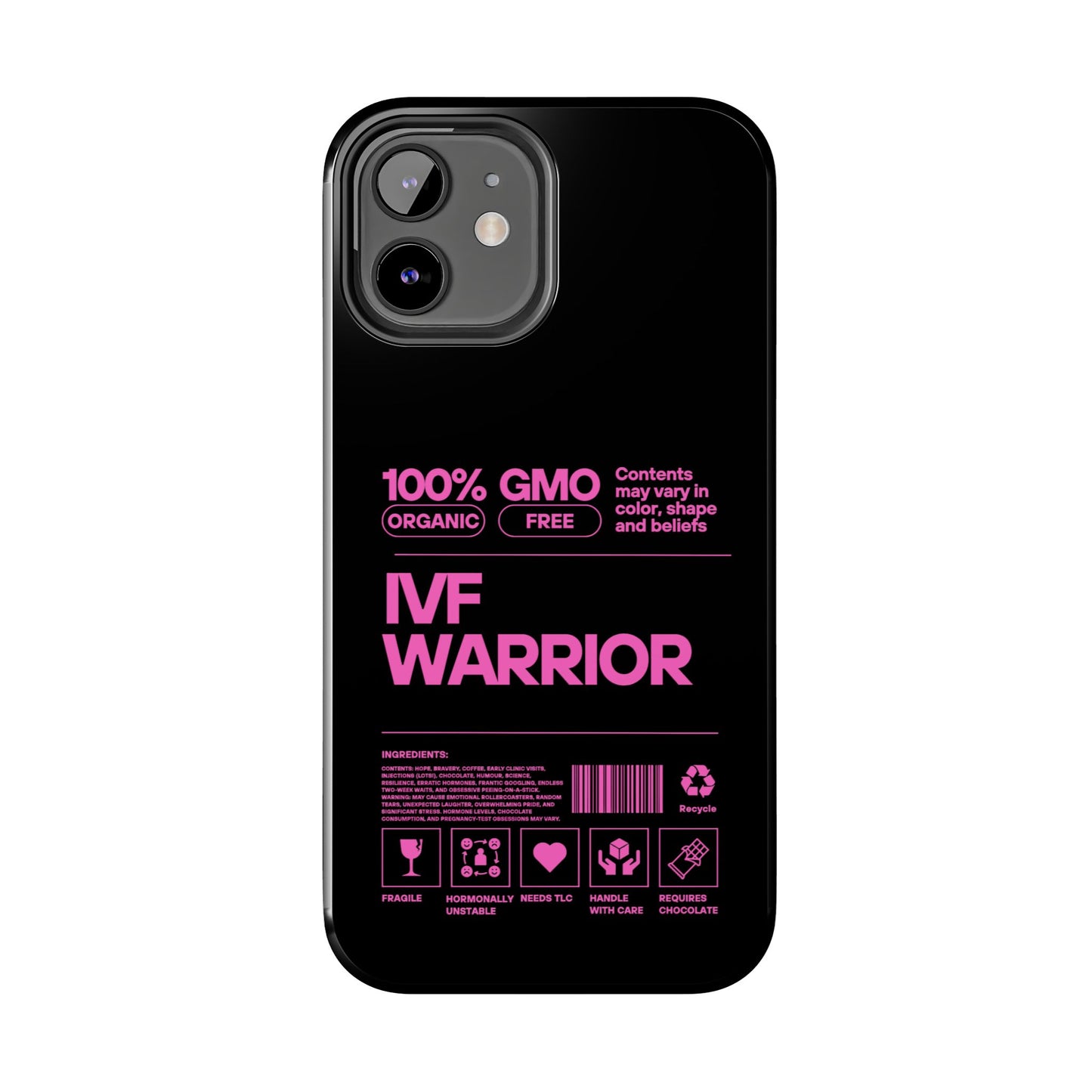 IVF Warrior Tough Phone Case - Empowering Gift for Fertility Journey, IVF Support, Organic Design, Personalized Cases, Motivational Art