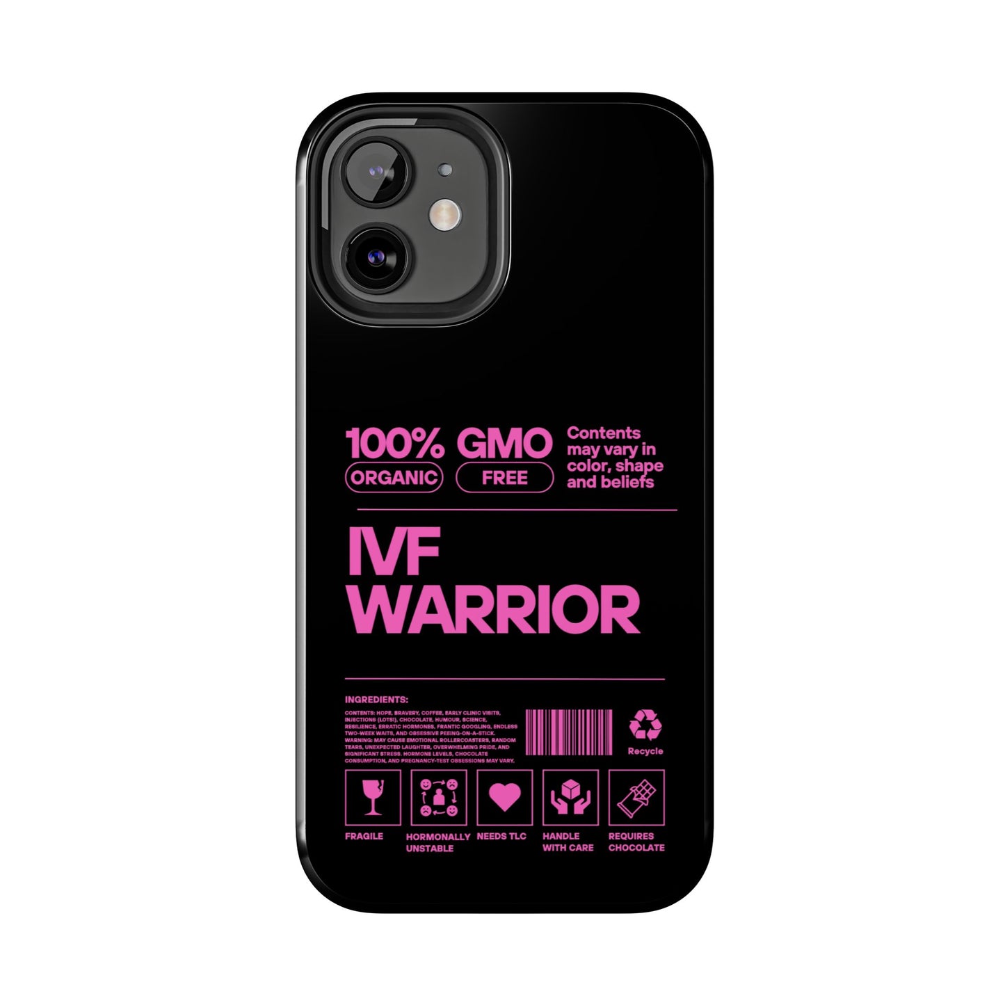 IVF Warrior Tough Phone Case - Empowering Gift for Fertility Journey, IVF Support, Organic Design, Personalized Cases, Motivational Art