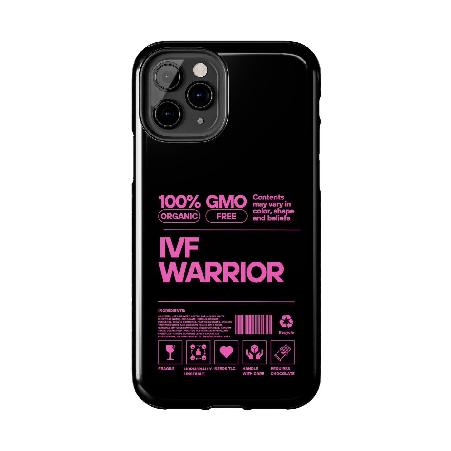 IVF Warrior Tough Phone Case - Empowering Gift for Fertility Journey, IVF Support, Organic Design, Personalized Cases, Motivational Art