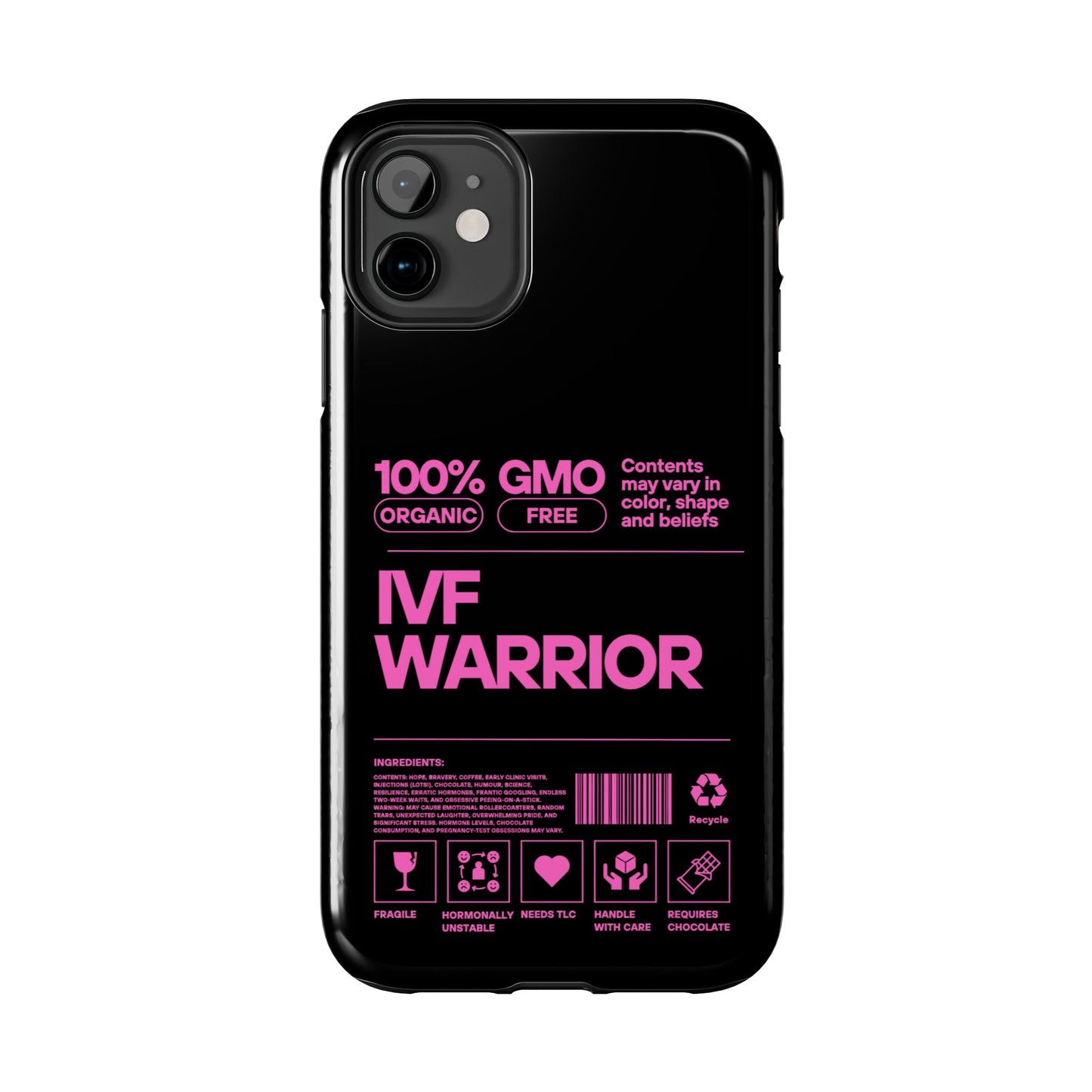 IVF Warrior Tough Phone Case - Empowering Gift for Fertility Journey, IVF Support, Organic Design, Personalized Cases, Motivational Art