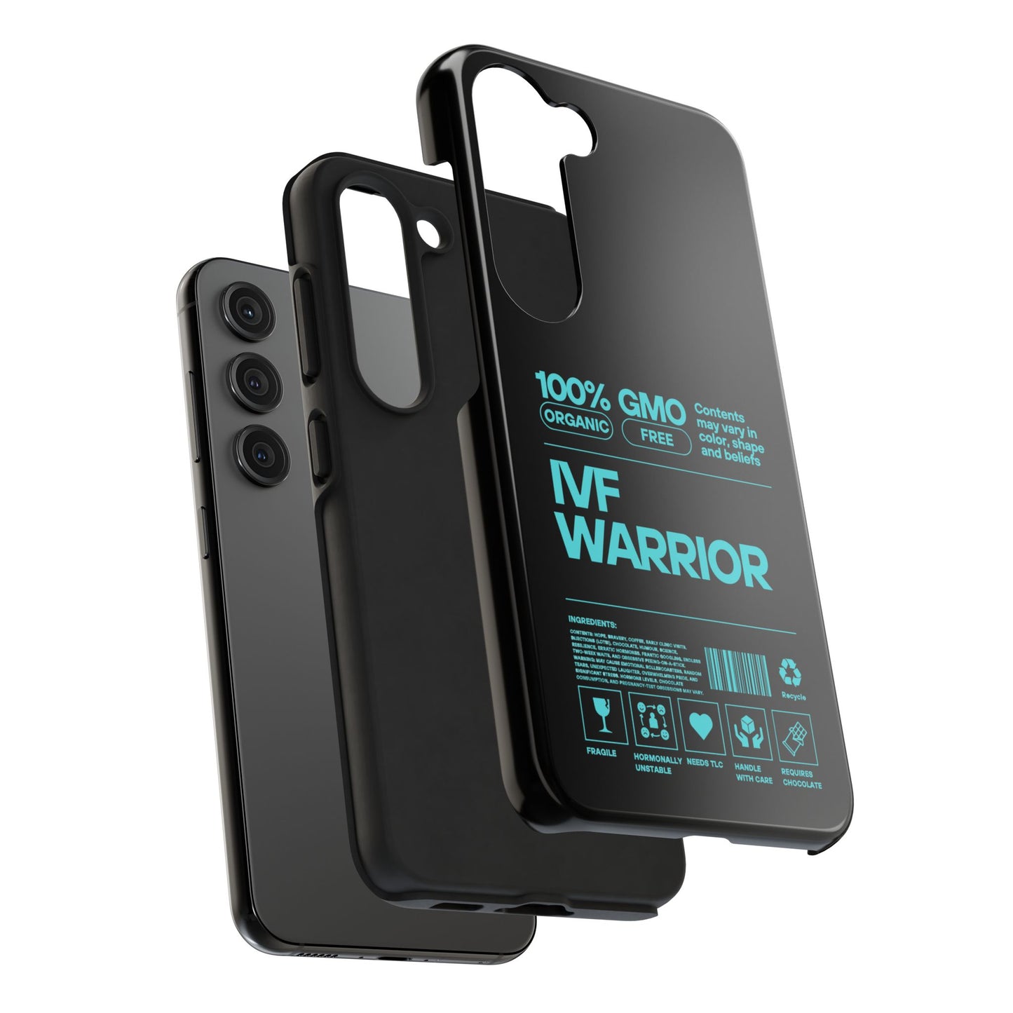 Mint IVF Warrior Tough Phone Case - Empowering Gift for Fertility Journey, IVF Support, Organic Design, Personalized Cases, Motivational Art