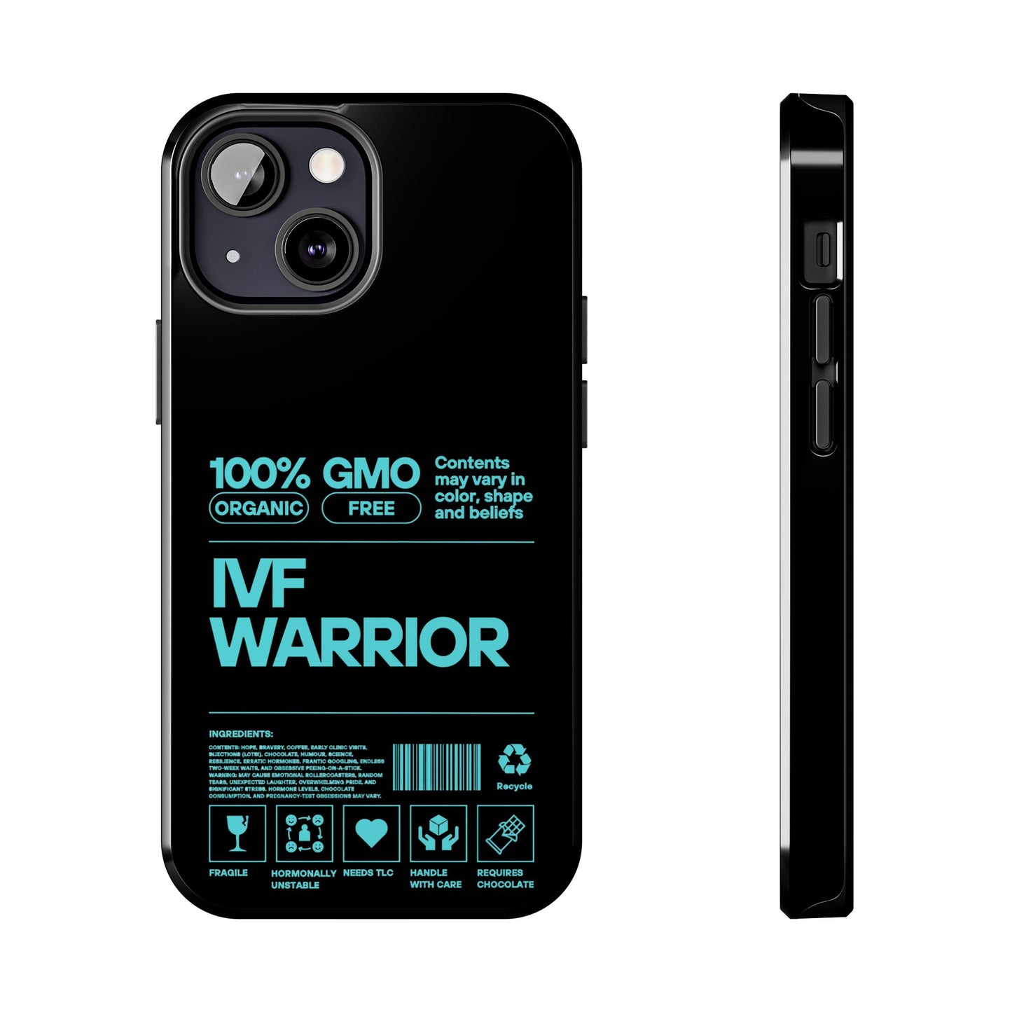 Mint IVF Warrior Tough Phone Case - Empowering Gift for Fertility Journey, IVF Support, Organic Design, Personalized Cases, Motivational Art