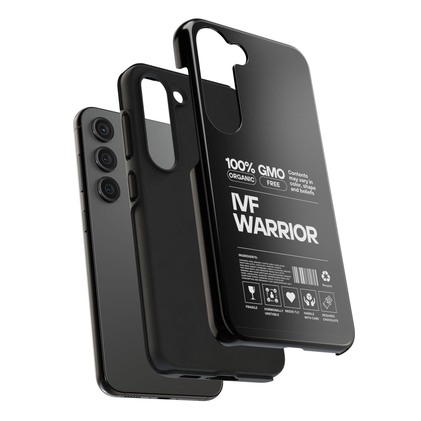 IVF Warrior Tough Phone Case - Empowering Gift for Fertility Journey, IVF Support, Organic Design, Personalized Cases, Motivational Art