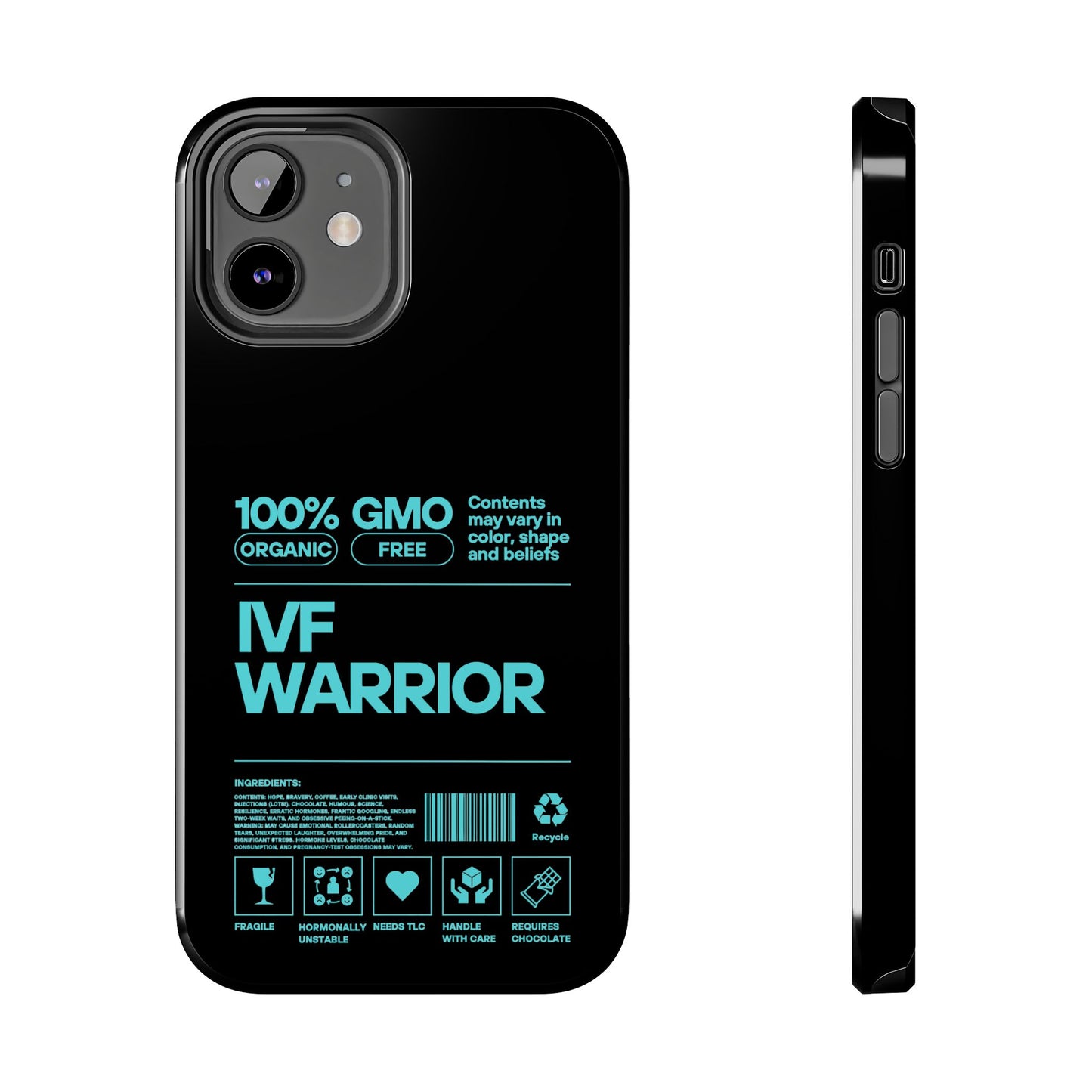 Mint IVF Warrior Tough Phone Case - Empowering Gift for Fertility Journey, IVF Support, Organic Design, Personalized Cases, Motivational Art
